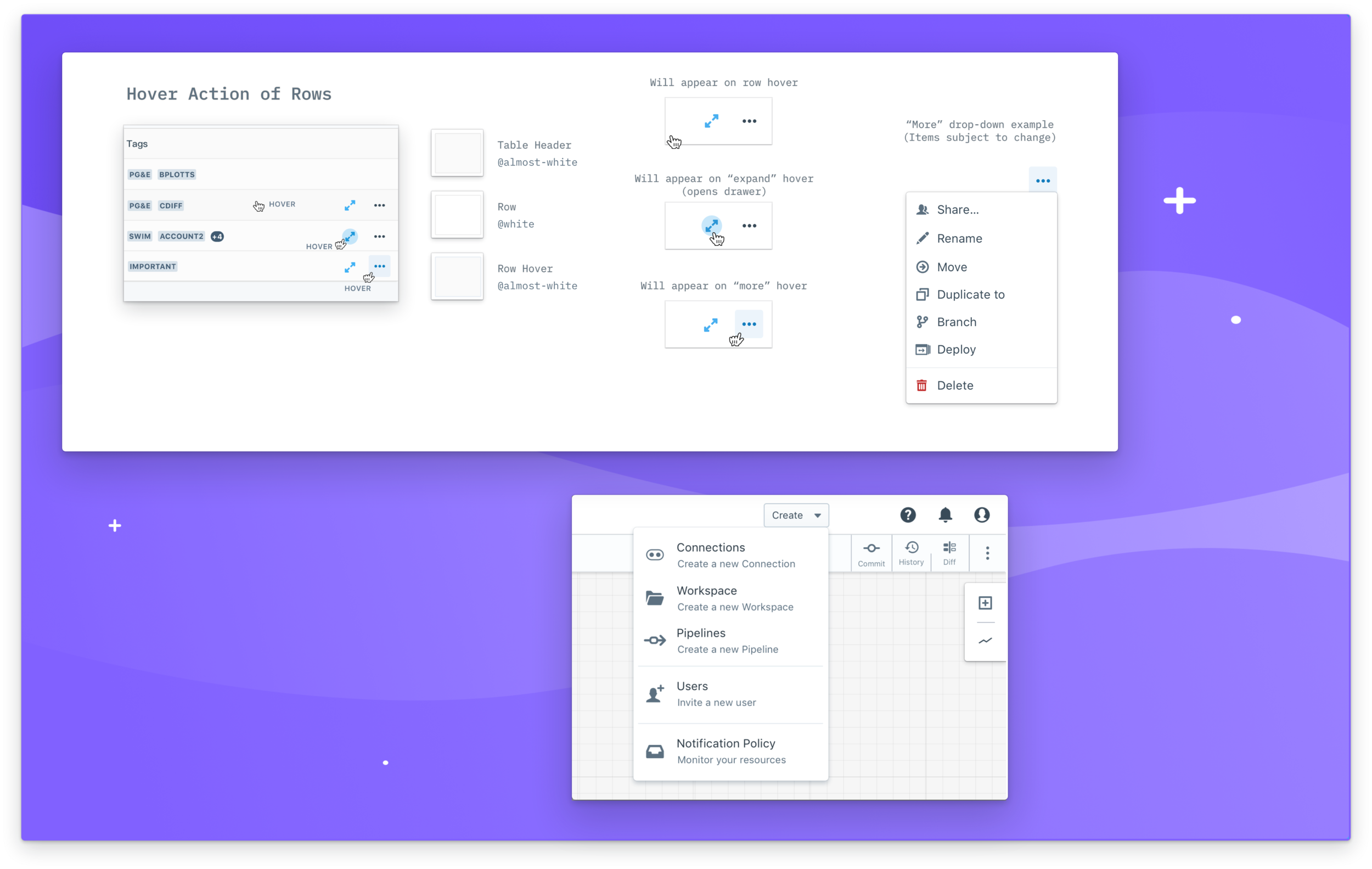 Pipeline designer canvas